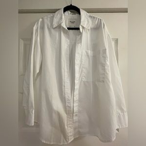 Oversized Poplin Button-Up Shirt